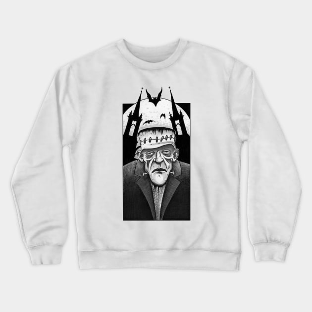 Frankensteins Monster Crewneck Sweatshirt by Stephens Creative